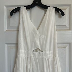 White Tie Back Dress